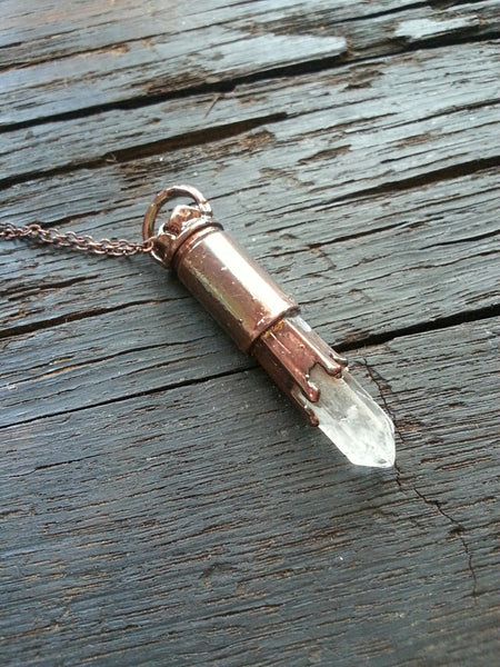 Crystal on sale bullet pendant
