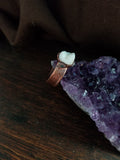 Human Tooth with Rough Diamond Ring size 10
