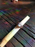 Human Tooth Ring with Welo Opal size 7