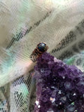 Purple Turquoise Ring on Sterling Silver Band size 7