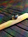 Purple Turquoise Ring on Sterling Silver Band size 7