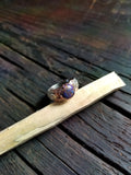 Purple Turquoise Ring on Sterling Silver Band size 7