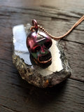 Rainbow Copper Obsidian Skull