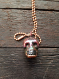 Rainbow Copper Obsidian Skull
