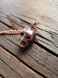 Rainbow Copper Obsidian Skull