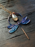 Dragonfly and Labradorite Necklace