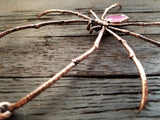 Orb Spider with Pink Rainbow Moonstone Coffin