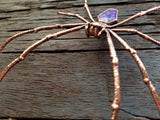 Orb Spider with Violet Rainbow Moonstone Coffin
