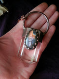 Clear Quartz and Labradorite Pendant