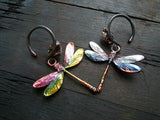 Dragonfly and Amethyst Ear Weights