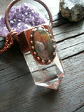 Clear Quartz and Labradorite Pendant