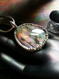 Labradorite Pendant with Silver Finish