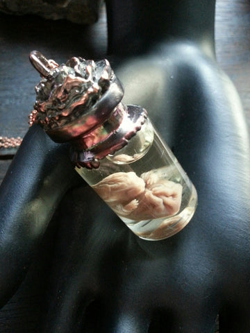 Fetal Rat Wet Specimen Pendant Necklace