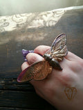 Cicada Double Finger Ring