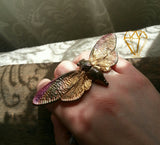 Cicada Double Finger Ring