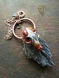 Bat Skull on Kyanite Pendant