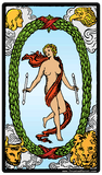 Labradorite Necklace with Tarot Card-The World